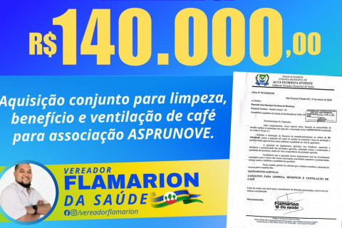 Pedido do vereador Flamarion da Saúde é atendido e associação rural será beneficiada com recurso garantido pelo deputado Jean Mendonça